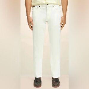 Brooks Brothers Straight Fit White Denim Casual Summer Men’s Jeans W32/L30